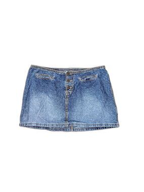 Vtg Mudd Jean Skirt 13 y2k Hip Hugger Short Festival Rave Button Fly Micro Mini